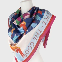 greek gods silk cotton scarf