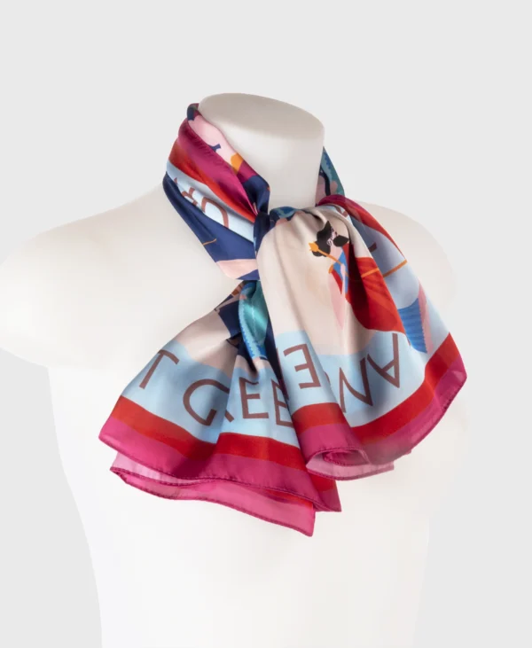 greek gods silk cotton scarf