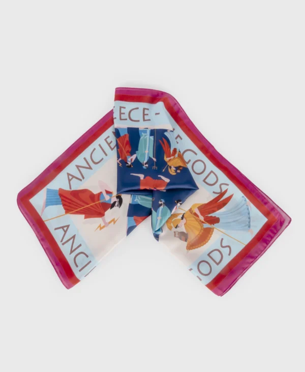 greek gods silk cotton scarf