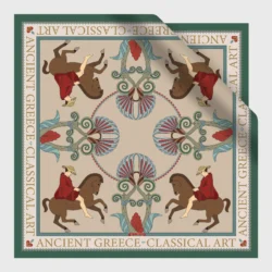 ancient greece classical art silk cotton scarf