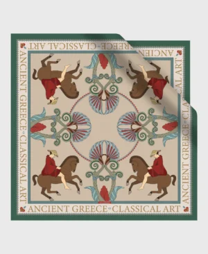 ancient greece classical art silk cotton scarf
