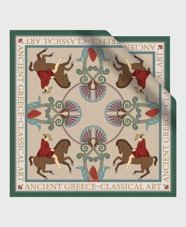 ancient greece classical art silk cotton scarf