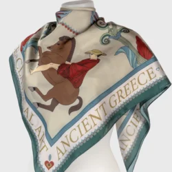 ancient greece classical art silk cotton scarf