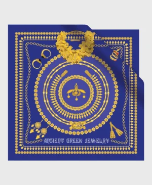 greek ancient jewelry silk scarf