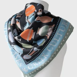 ancient greek vases silk cotton scarf