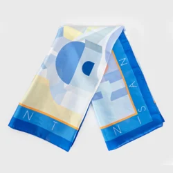 greek island santorini silk cotton scarf