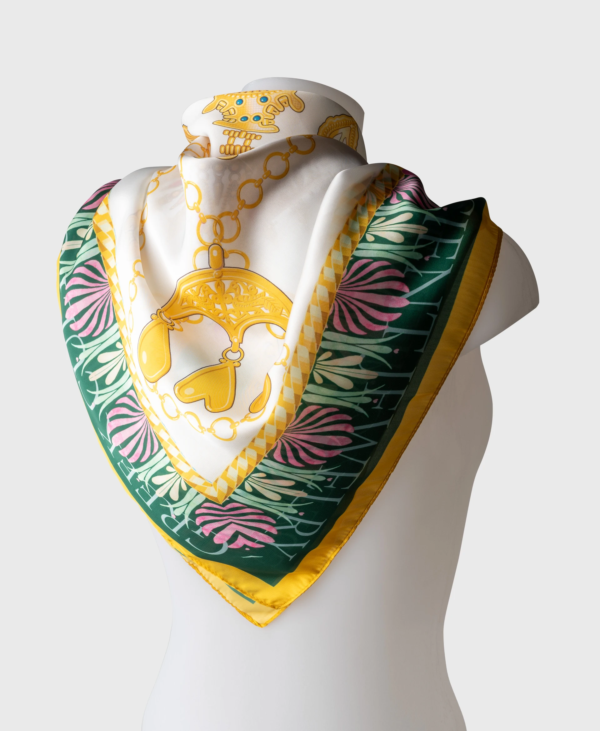 greek treasures silk cotton scarf
