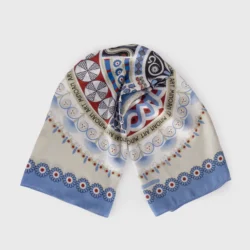 minoan art silk cotton scarf