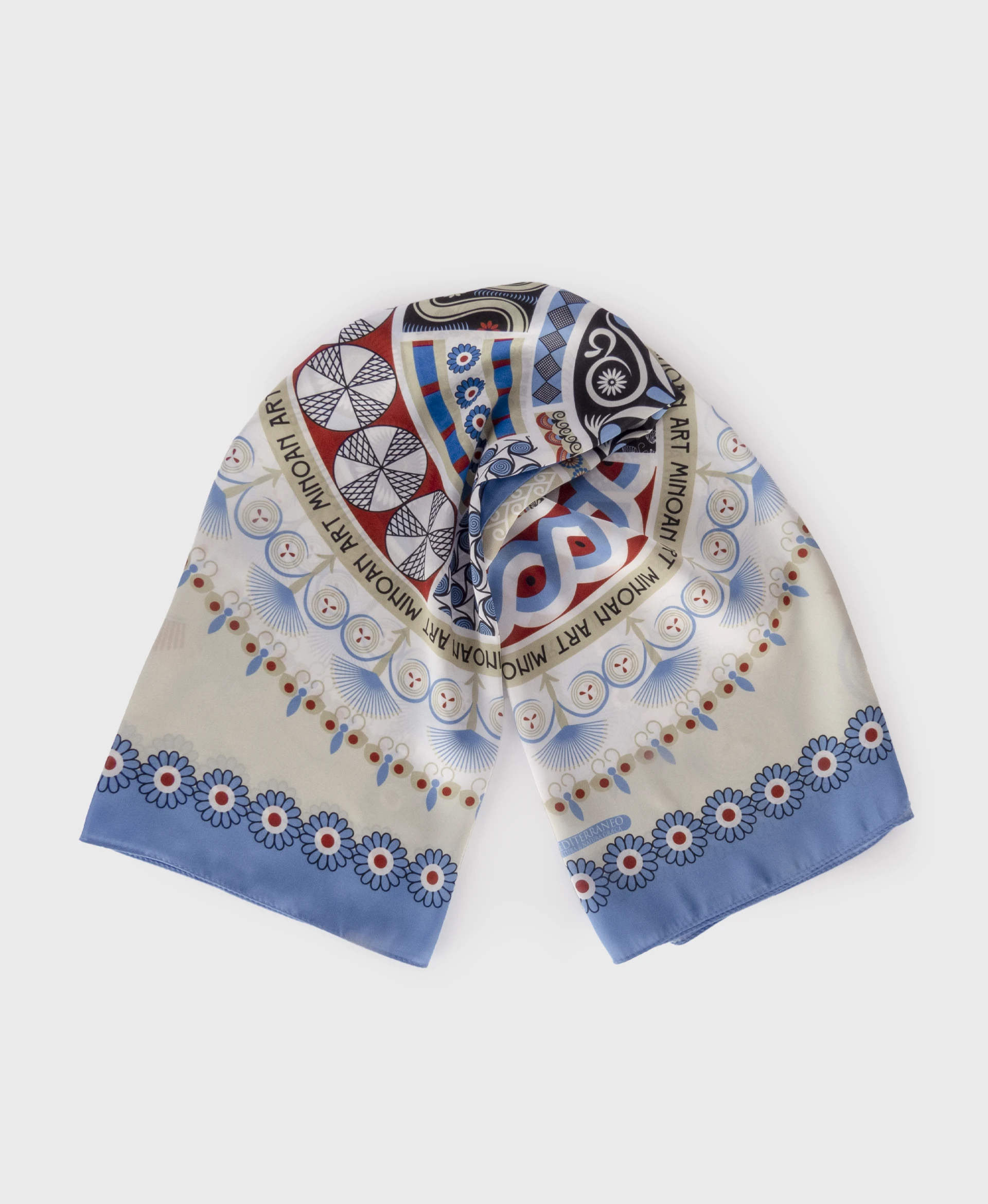 Minoan Art Silk-Cotton Scarf - Greek Angels Scarves