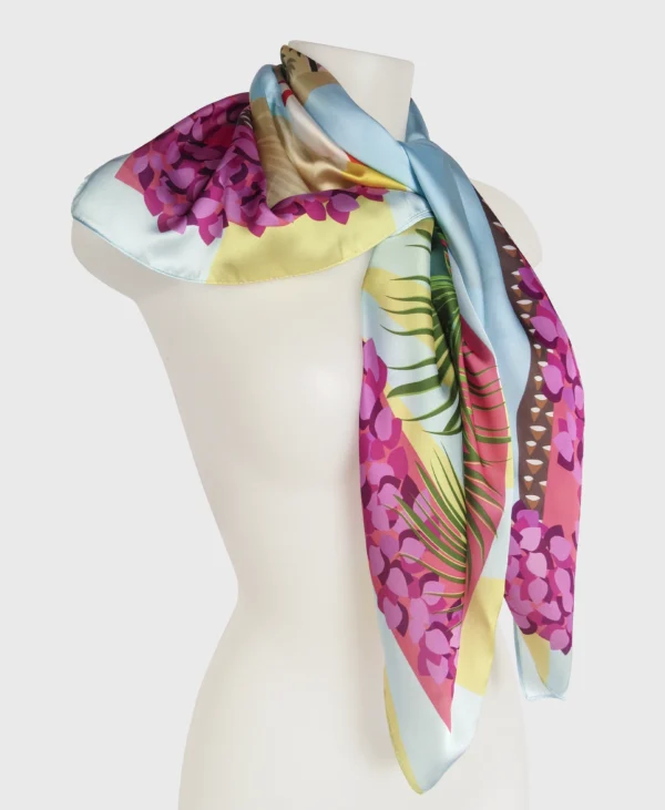 rethymno love ancient silk cotton scarf