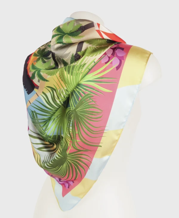 rethymno love ancient silk cotton scarf