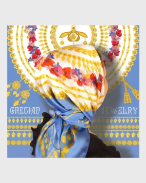 Grecian Jewelry Silk-Cotton Scarf