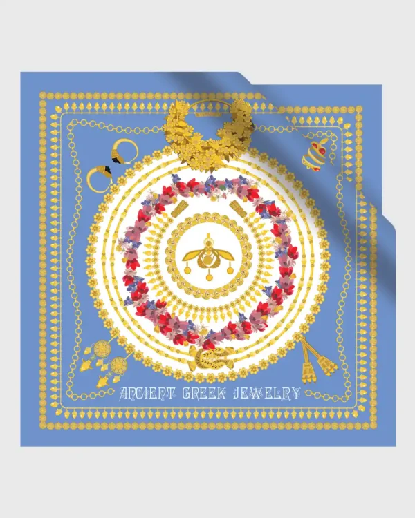 Grecian Jewelry Silk-Cotton Scarf - Image 2