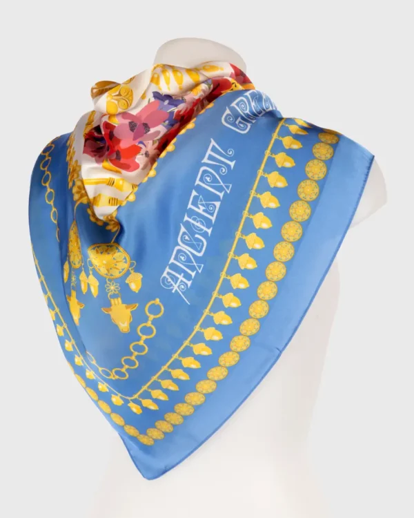Grecian Jewelry Silk-Cotton Scarf - Image 4