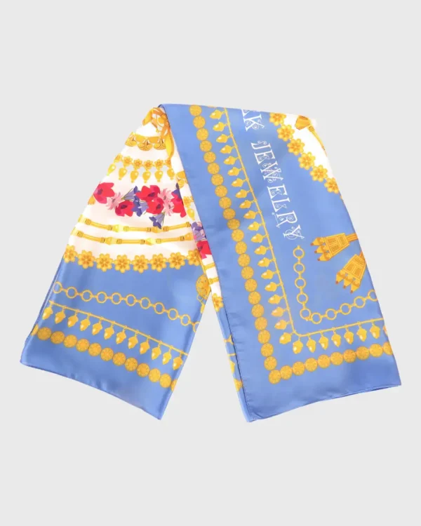 Grecian Jewelry Silk-Cotton Scarf - Image 6
