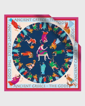 Greek Gods Silk-Cotton Scarf