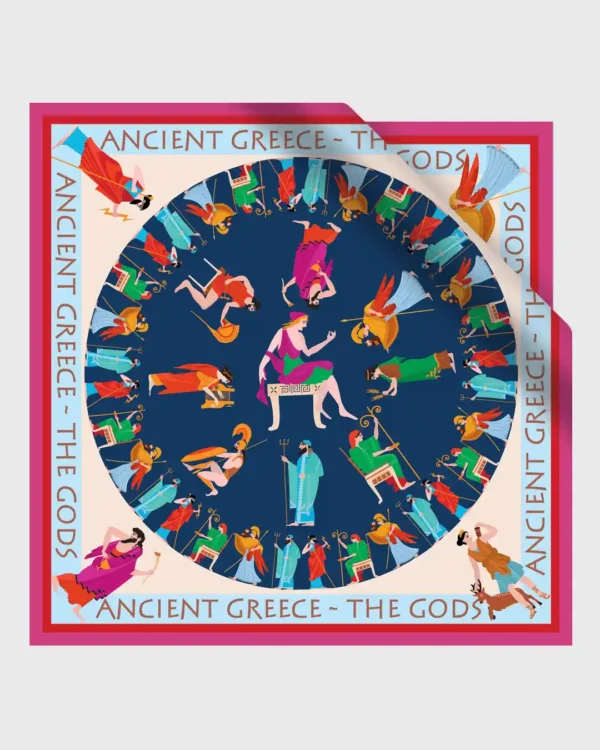 Greek Gods Silk-Cotton Scarf