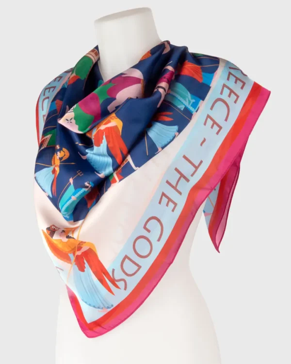 Greek Gods Silk-Cotton Scarf - Image 2
