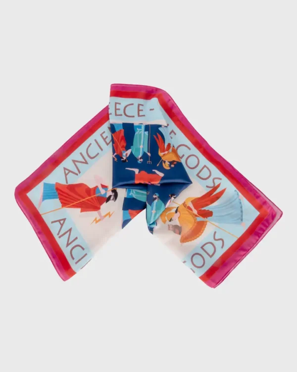 Greek Gods Silk-Cotton Scarf - Image 4