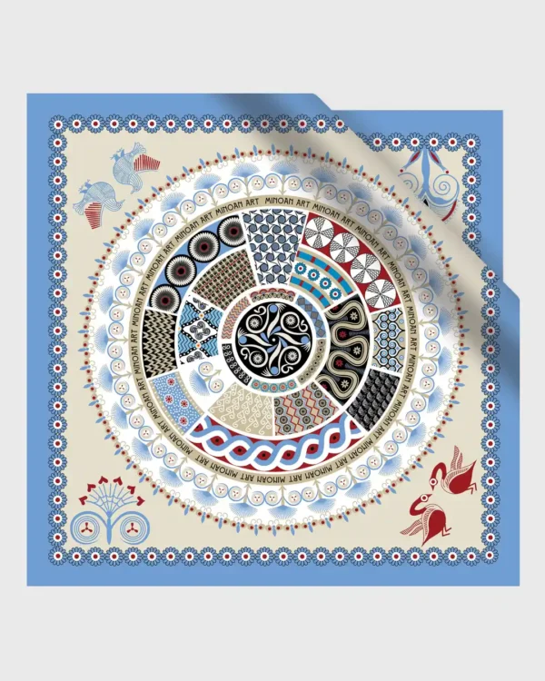 Minoan Art Silk-Cotton Scarf