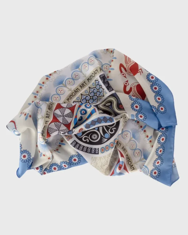 Minoan Art Silk-Cotton Scarf - Image 5