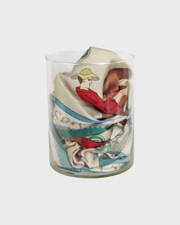Parthenon Horse Silk-Cotton Scarf - Image 5