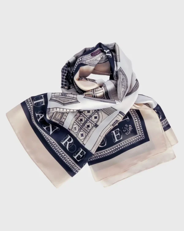 Doors of Rethymnon Silk-Cotton Scarf - Image 4