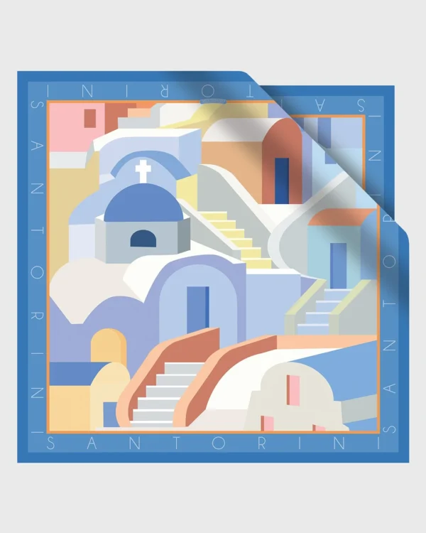 Santorini Silk-Cotton Scarf