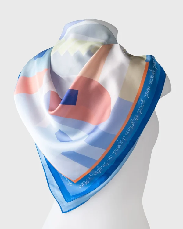 Santorini Silk-Cotton Scarf - Image 2