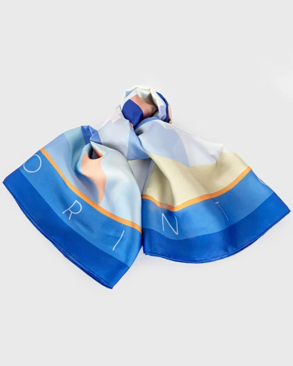 Santorini Silk-Cotton Scarf - Image 3