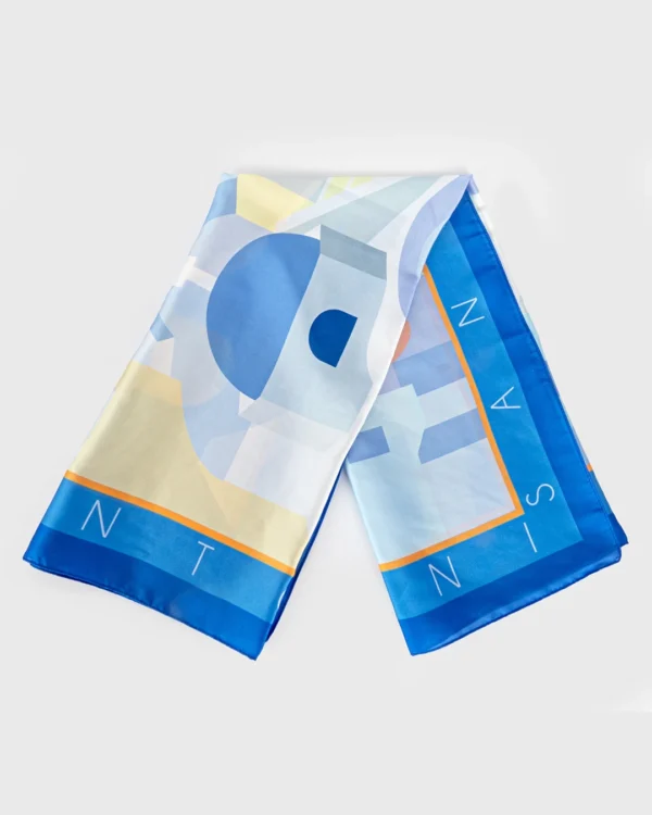 Santorini Silk-Cotton Scarf - Image 4
