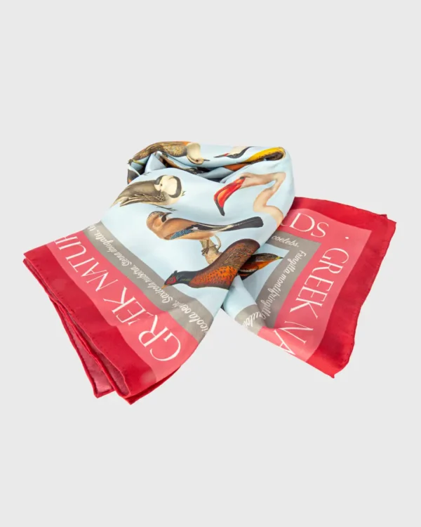 Birds of Greece Silk Scarf - Image 4