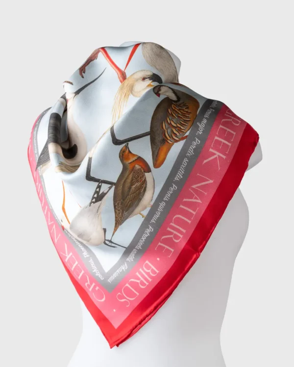 Birds of Greece Silk Scarf - Image 3