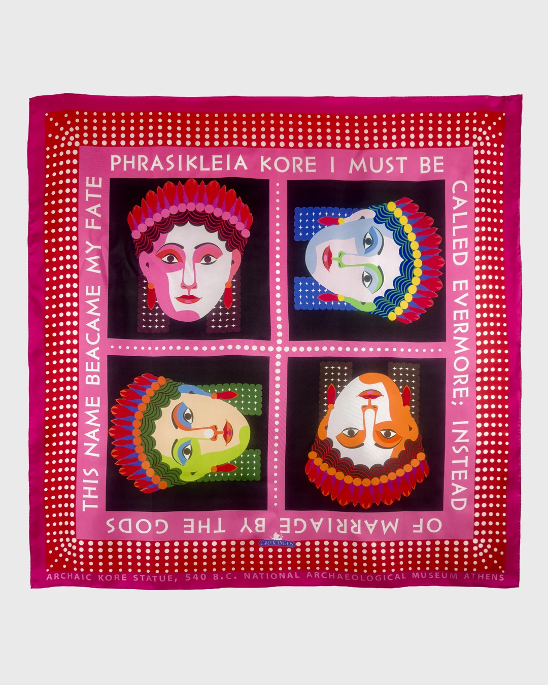 Phrasikleia Kore Silk Scarf double face print - Image 2