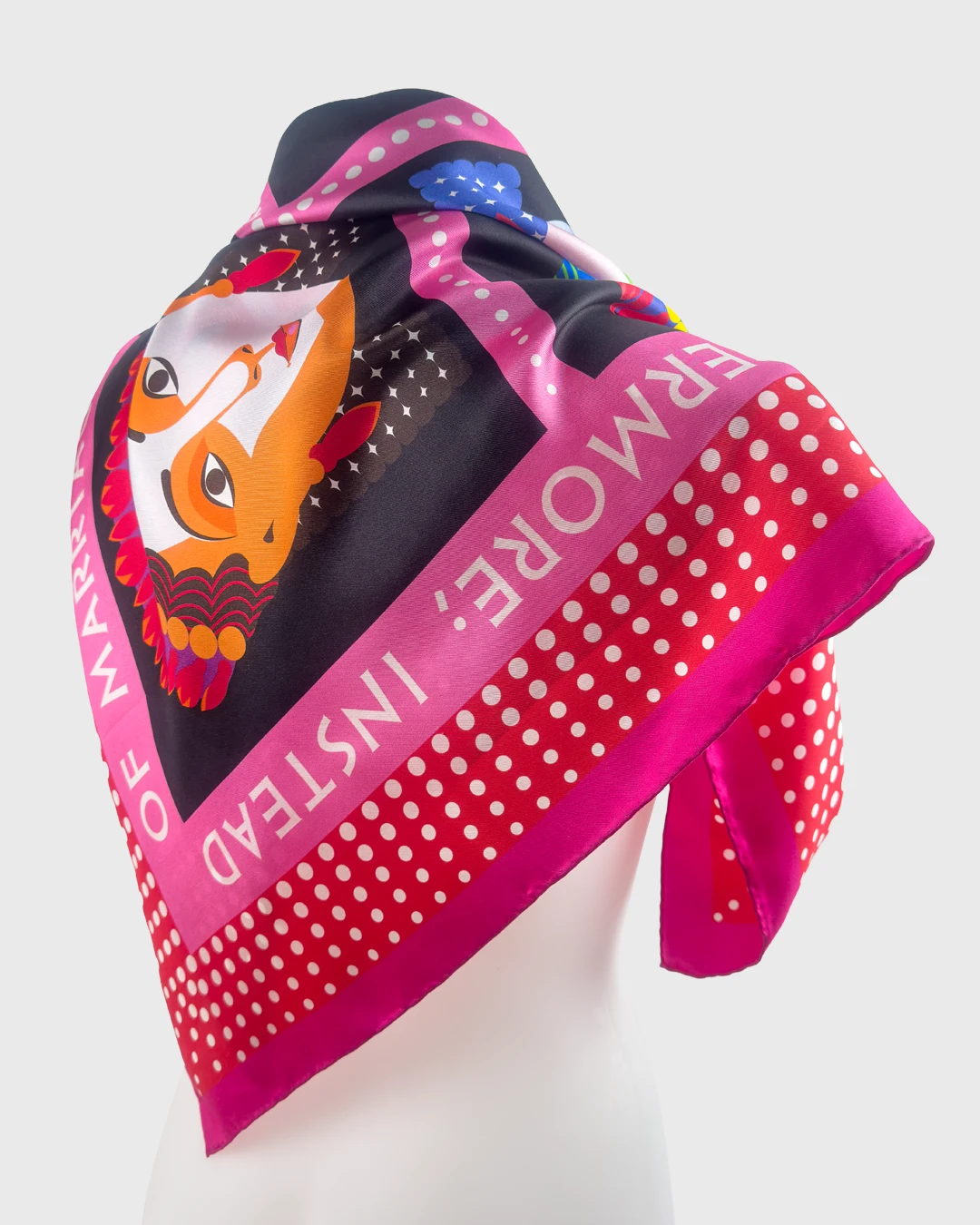 Phrasikleia Kore Silk Scarf double face print - Image 3