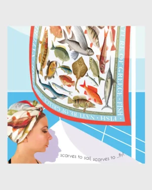 Fish of Greece Silk Scarf