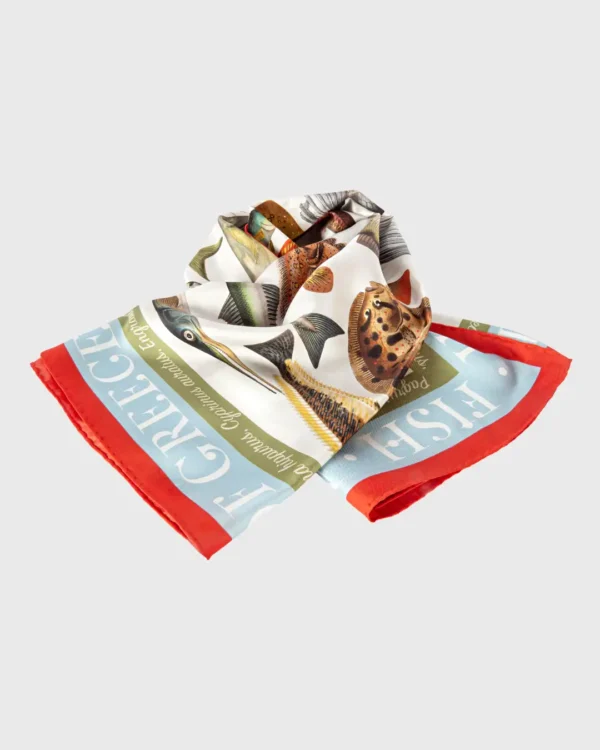 Fish of Greece Silk Scarf - Image 4