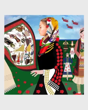 Greek Traditional Costumes Silk Scarf