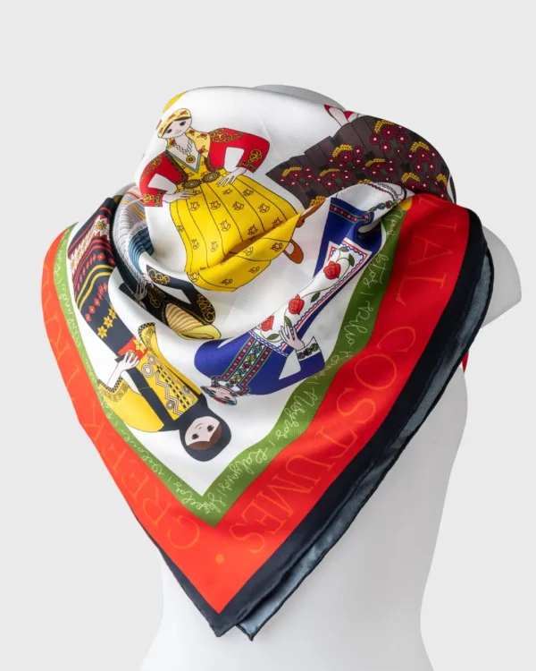 Greek Traditional Costumes Silk Scarf - Image 3