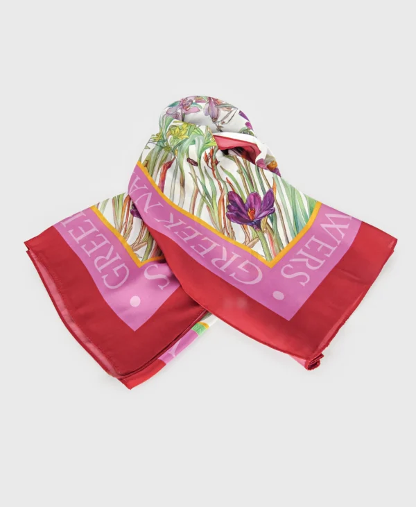 Wild Flowers of Greece SilkCotton Scarf Greek Angels Scarves