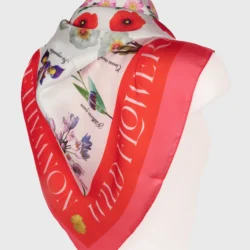 rethymno wild flowers silk cotton scarf