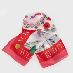 rethymno wild flowers silk cotton scarf