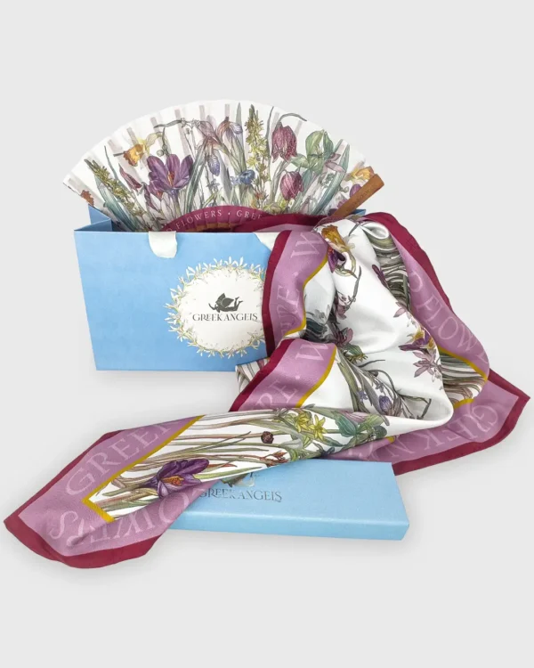 Wild Flowers of Greece Hand fan - Image 3