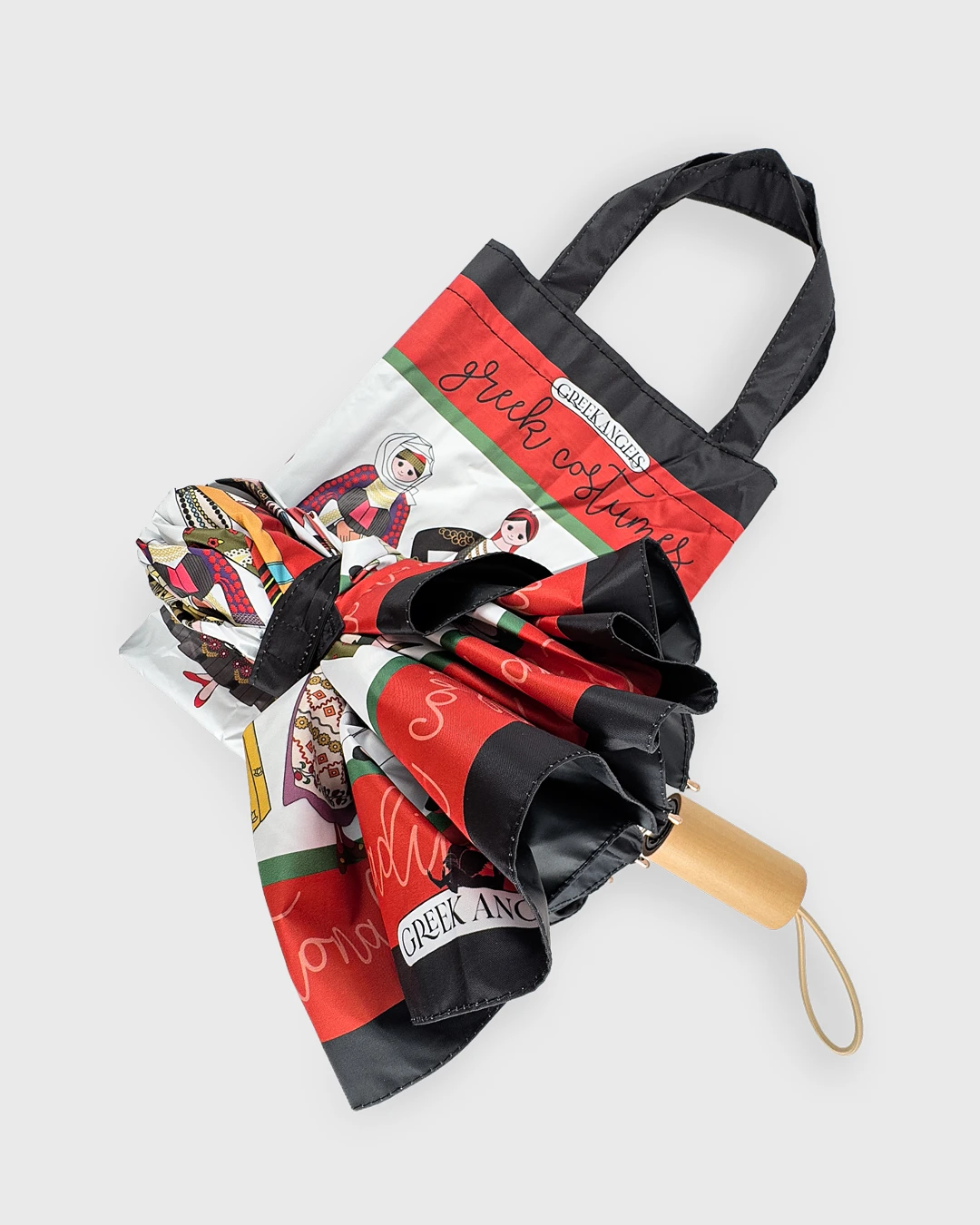 Greek Traditional Costumes Umbrella - Image 4