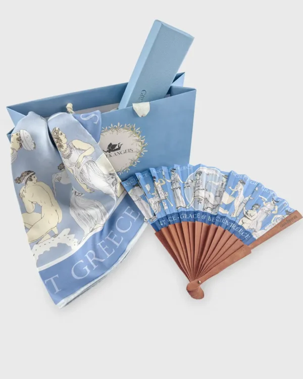 Ancient Greece Grace & Beauty Hand Fan - Image 3