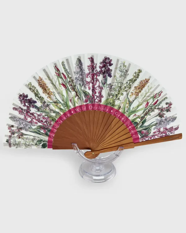 Orchids of Greece Hand Fan