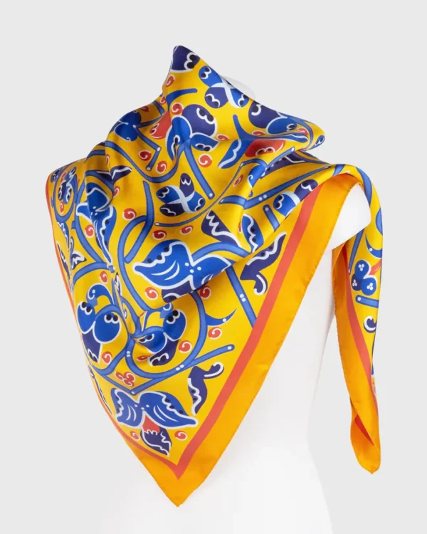 Byzantine Illuminated Manuscript Silk Scarf - Image 2