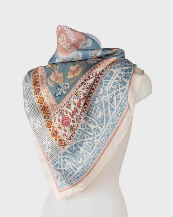 V&A Greek Lace Collection Silk Scarf - Image 2