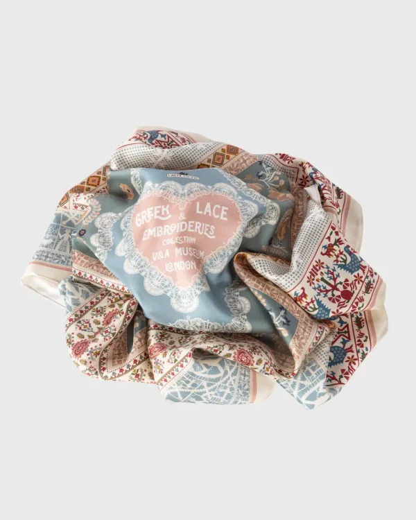 V&A Greek Lace Collection Silk Scarf - Image 4