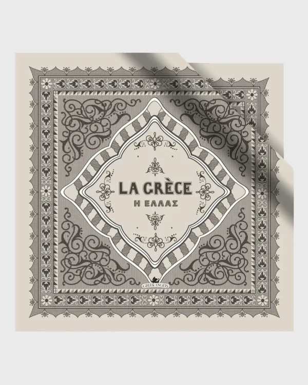 La Grece Silk Scarf double face print